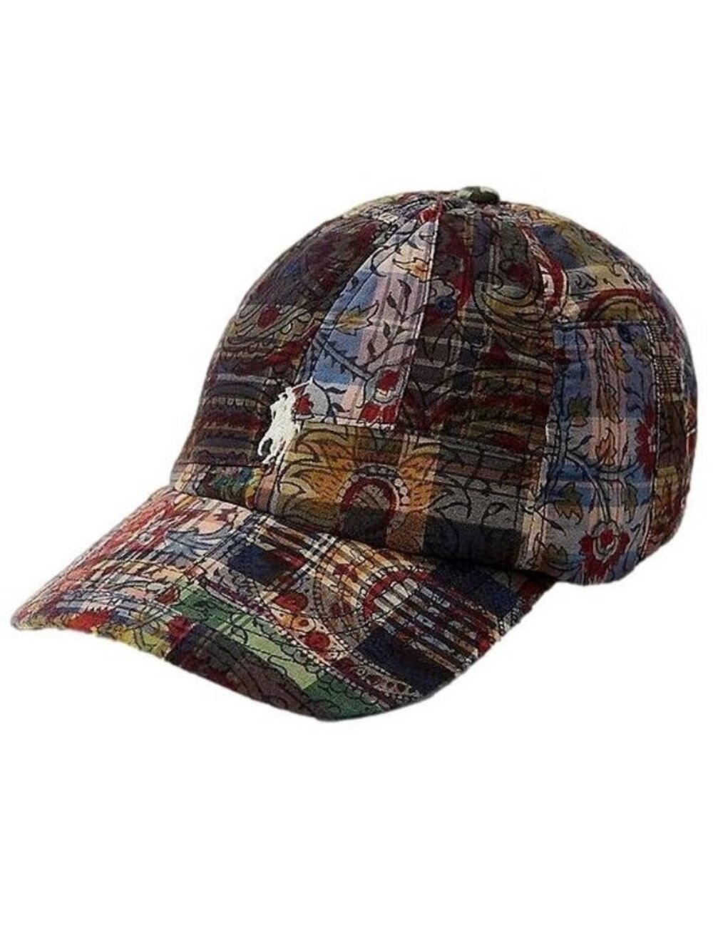 Polo Ralph Lauren Pony Logo Patchwork Madras Ball Cap Adjustable Strap NEW - Picture 1 of 16